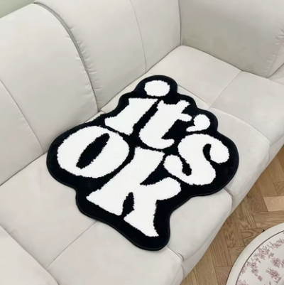 It's OK Black and White Rug