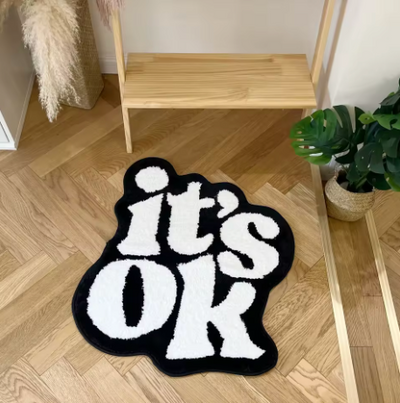 It's OK Black and White Rug